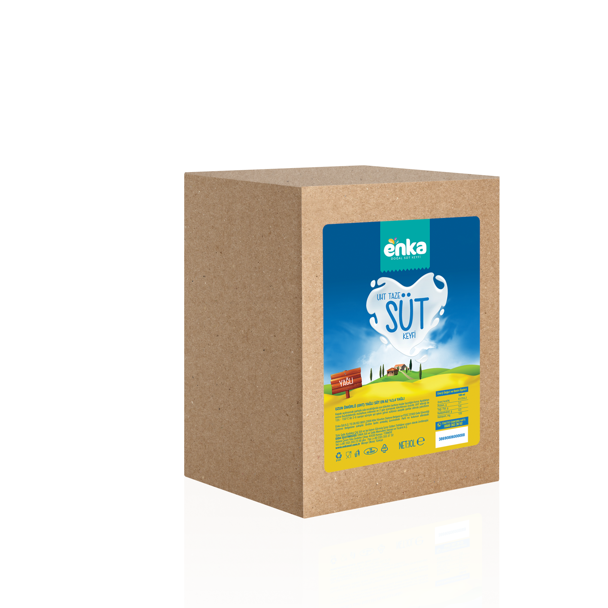 Tam Yağlı UHT Süt - 10 L